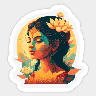 Devi sacred divine lady goddess beauty spiritual artistic art Sticker